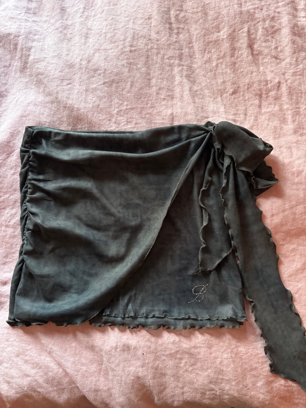 Blumarine Wrap Mini Skirt with Side Tie